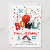 Invitation d'anniversaire de Bowling pour Bowling (Devant)