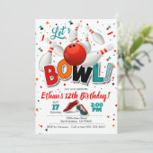 Invitation d'anniversaire de Bowling pour Bowling  (Debout devant)
