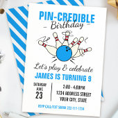 Invitation d'anniversaire de bowling pour garçons
