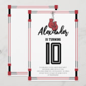 Invitation d'anniversaire de boxe (Devant / Derrière)