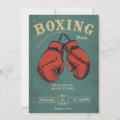 invitation d'anniversaire de boxe sportive (Devant)