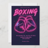 invitation d'anniversaire de boxe sportive (Devant)