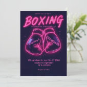 invitation d'anniversaire de boxe sportive (Debout devant)