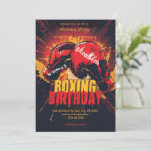 invitation d'anniversaire de boxe sportive (Debout devant)