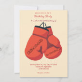 invitation d'anniversaire de boxe sportive (Devant)