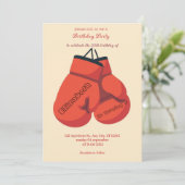 invitation d'anniversaire de boxe sportive (Debout devant)