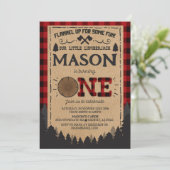 Invitation d'anniversaire de bûcheron (Debout devant)