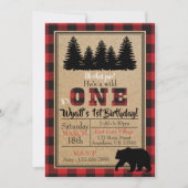 Invitation d'anniversaire de Buffalo Plaid (Devant)
