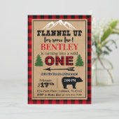 Invitation d'anniversaire de Buffalo Plaid (Debout devant)