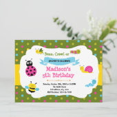 Invitation d'anniversaire de bug (Debout devant)