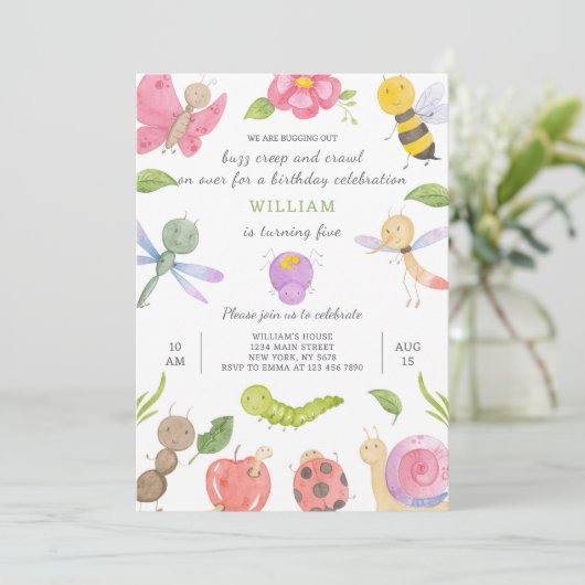 Invitation d'anniversaire de Bugs (Debout devant)