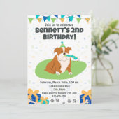 Invitation d'anniversaire de Bulldog (Debout devant)