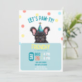 Invitation d'anniversaire de Bulldog en France (Debout devant)