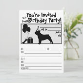 Invitation d'anniversaire de Bulldog en France (Debout devant)