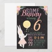Invitation D'Anniversaire De Bunny (Devant / Derrière)