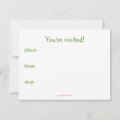 invitation d'anniversaire de bunny et de bug (Dos)