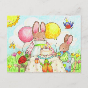 invitation d'anniversaire de bunny et de bug