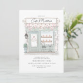 Invitation d'anniversaire de café parisien (Debout devant)