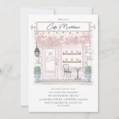 Invitation d'anniversaire de café parisien (Devant)