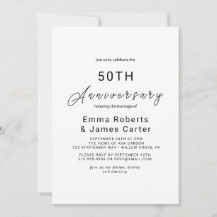 Invitation d'anniversaire de calligraphie fantaisi