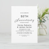 Invitation d'anniversaire de calligraphie fantaisi (Debout devant)