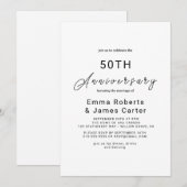 Invitation d'anniversaire de calligraphie fantaisi (Devant / Derrière)