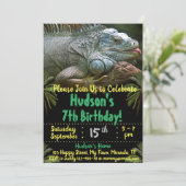 Invitation d'anniversaire de caméléon (Debout devant)