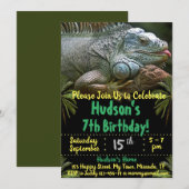 Invitation d'anniversaire de caméléon (Devant / Derrière)