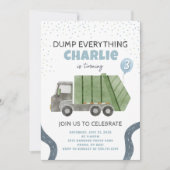 Invitation d'anniversaire de camion à ordures (Devant)