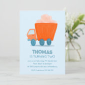 Invitation d'anniversaire de camion, tout âge (Debout devant)