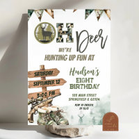 Invitation d'anniversaire de camouflage de chasse