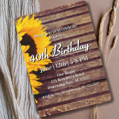 Invitation d'anniversaire de campagne rustique occ