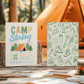 Invitation d'anniversaire de camping pour garçon
