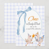 Invitation d'anniversaire de canard (Devant / Derrière)