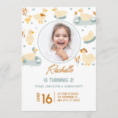 Invitation d'anniversaire de canard (Dos)