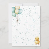 Invitation d'anniversaire de canard • Petit canard (Dos)