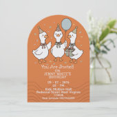 Invitation d'anniversaire de canards | Animal mign (Debout devant)