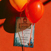 Invitation d'anniversaire de capitaine pirate