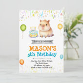 Invitation d'anniversaire de Capybara (Debout devant)