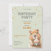 Invitation d'anniversaire de Capybara • 2e anniver (Devant)