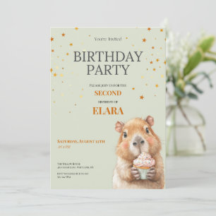 Invitation d'anniversaire de Capybara • 2e anniver