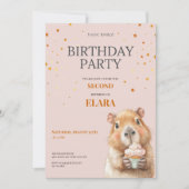 Invitation d'anniversaire de Capybara • 2e anniver (Devant)