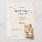Invitation d'anniversaire de Capybara • 2e anniver (Devant)
