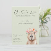 Invitation d'anniversaire de Capybara • Petit(e) (Debout devant)