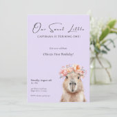Invitation d'anniversaire de Capybara • Petit(e) (Debout devant)