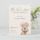 Invitation d'anniversaire de Capybara • Petit(e) (Debout devant)