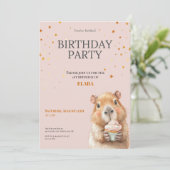 Invitation d'anniversaire de Capybara • Premier an (Debout devant)