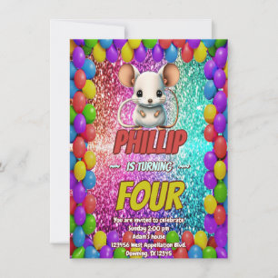 Invitation d'anniversaire de caractère personnalis