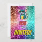 Invitation d'anniversaire de caractère personnalis (Dos)