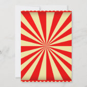 Invitation d'anniversaire de carnaval, Cirque d'an (Dos)
